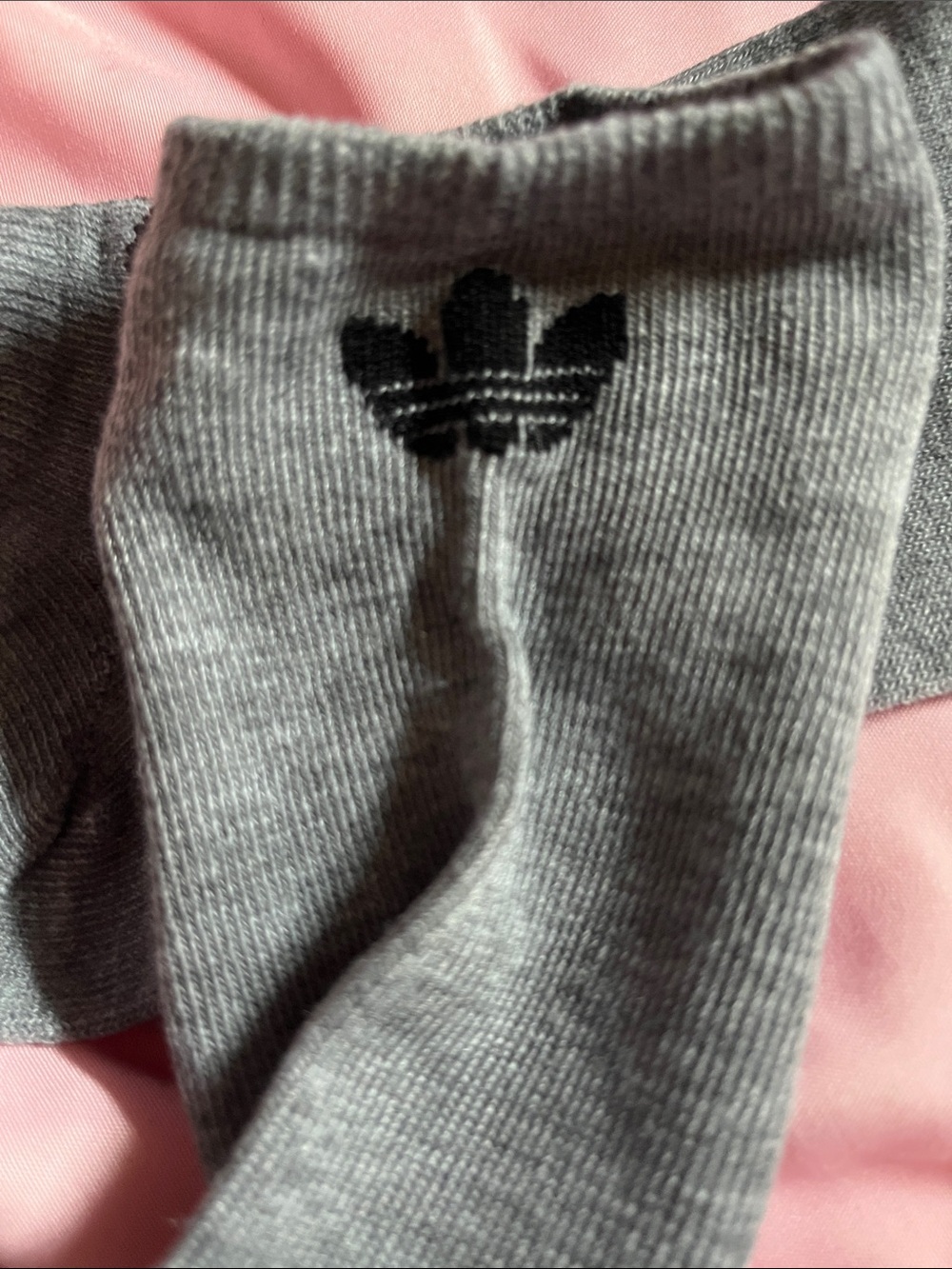 adidas Gray Crew Socks with Black Trefoil Logo 6 pairs